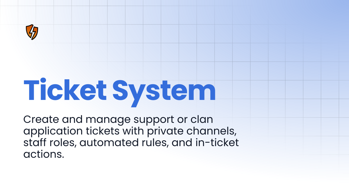 Ticket System | ClashPerk Docs